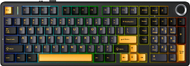 Tastierë mekanike AULA F99 Pro, 99 taste, wireless, RGB, e zezë verdhë