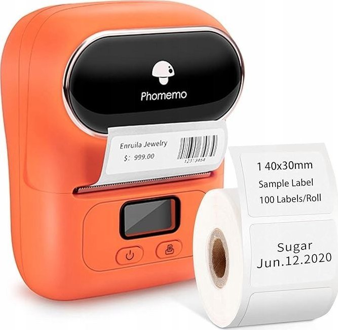 Printer etiketa Phomemo M110, termik, Bluetooth, portokalli