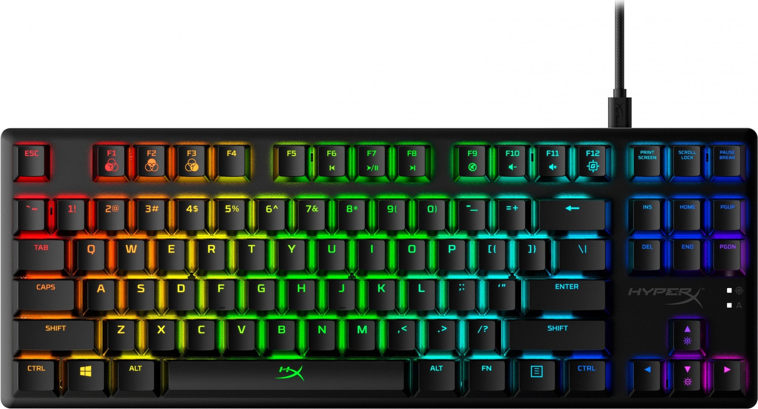 Tastierë mekanike HyperX Alloy Origins Core, gaming, RGB, HX Blue, QWERTY US, e zezë