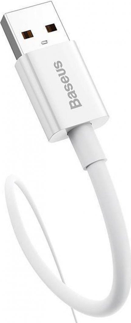 Kabllo USB Baseus Superior, USB A në USB C, 0.25 m, 100 W, e bardhë