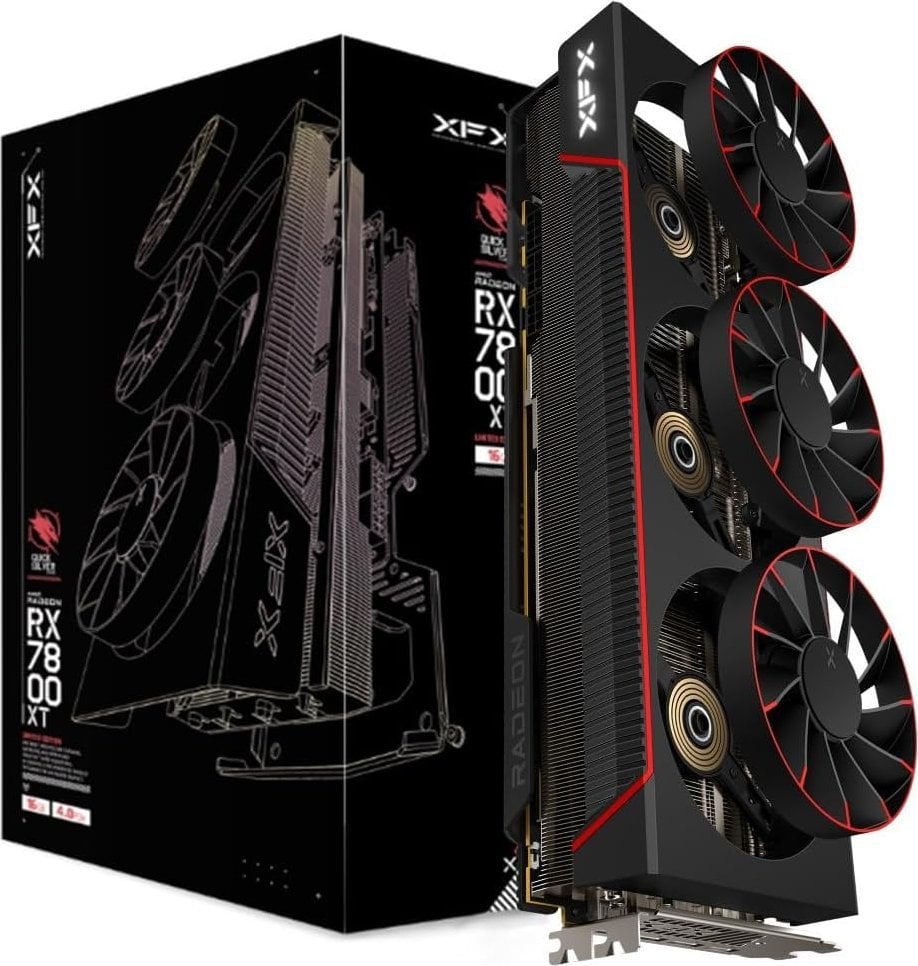 Kartelë grafike XFX Quicksilver Radeon RX 7800 XT Magnetic Air Gaming 16GB GDDR6
