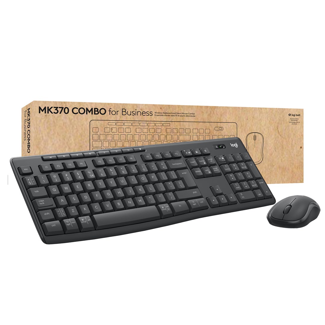 Сет тастатура и глушец Logitech MK370, безжичен, црн
