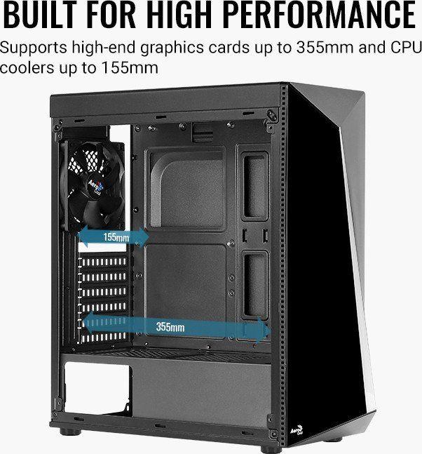 Kasë Aerocool Shard black window, Midi Tower