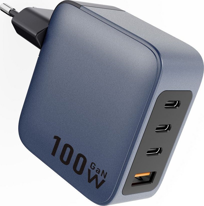 Karikues murale Forcell F Energy GaN 100W, 3x USB C, USB A, grafit