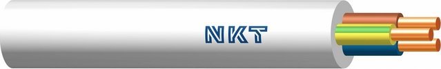 Kabllo elektrike NKT YDY 3x1.5 mm², 450/750V, 100 m, e bardhë