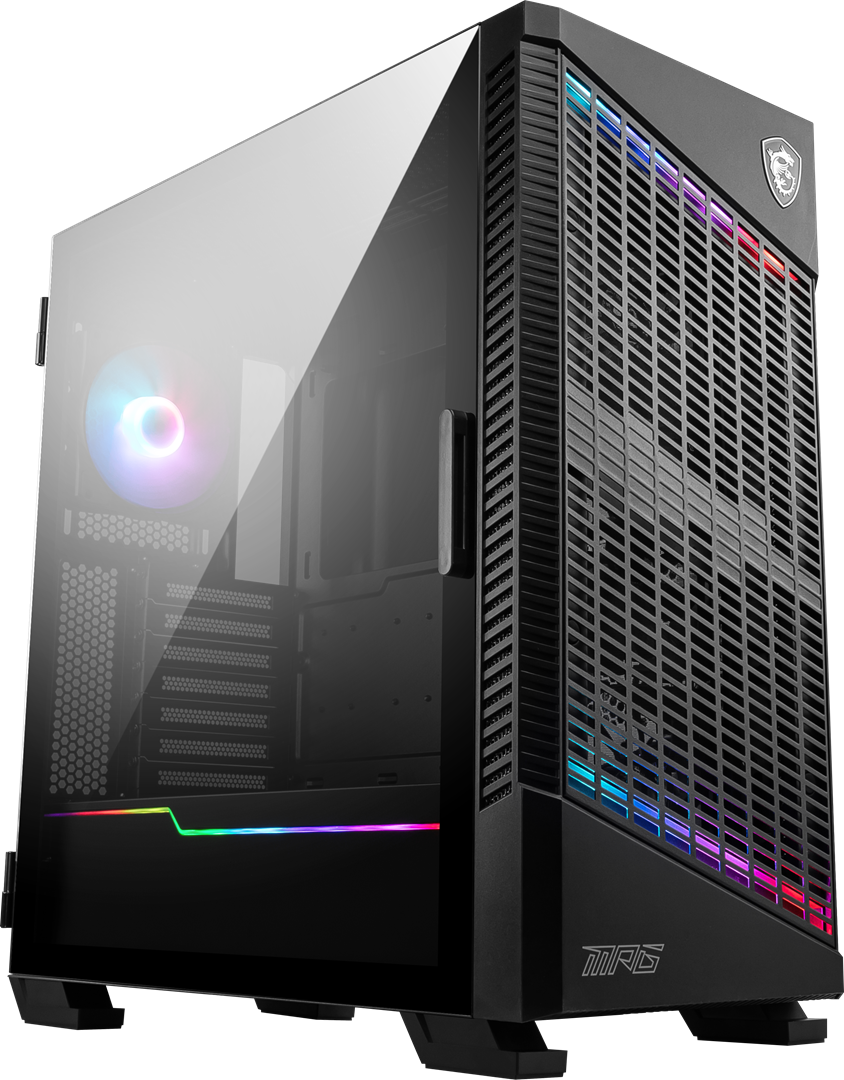 Kase gaming MSI MPG Velox 100P Airflow ARGB, ATX, xham i temperuar, e zezë
