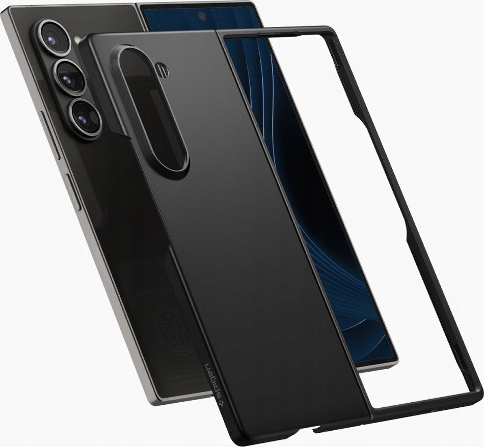 Футрола за телефон Spigen Air Skin, за Samsung Galaxy Z Fold6, поликарбонат, црна