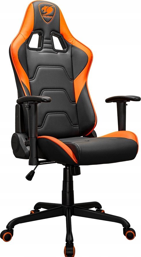 Karrige gaming Cougar ARMOR Elite, deri 120kg, lëkurë sintetike, e zezë portokalli