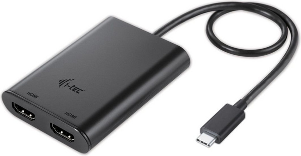 Përshtatës I-TEC, USB-C - 2x HDMI, i zi
