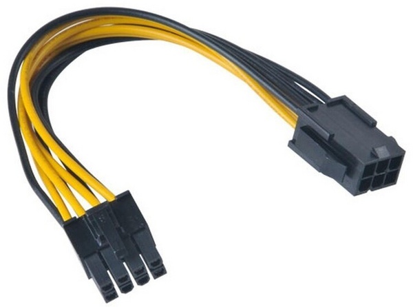 [OUTLET] Kabllo Akasa, PCIe 6-pin në 8-pin, ATX 12V, 15cm