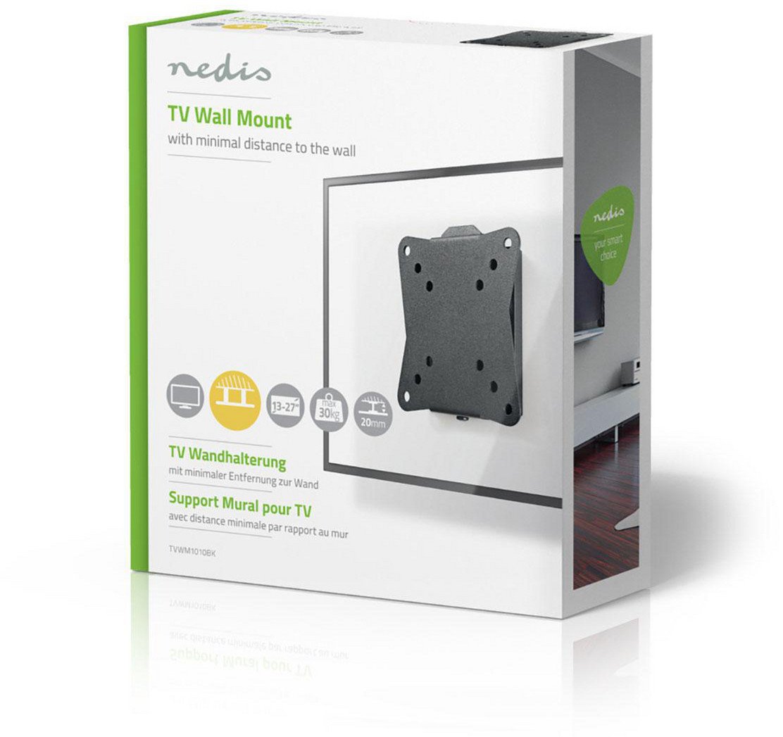 Mbajtëse muri për TV Nedis, 13"-27", fikse, VESA 100x100, e zezë