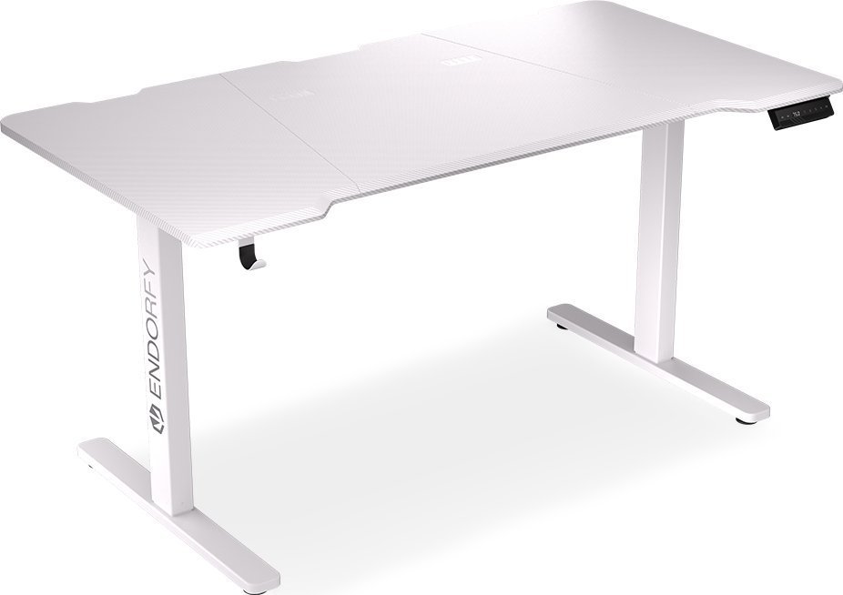 Tavolinë elektrike Endorfy Atlas L, 150x78 cm, me mbajtëse monitori Atlas Single, e bardhë Onyx