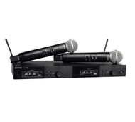 Sistem mikrofoni pa tela Shure SLXD24DE SM58 G59, dykanalësh, kardioid, i zi