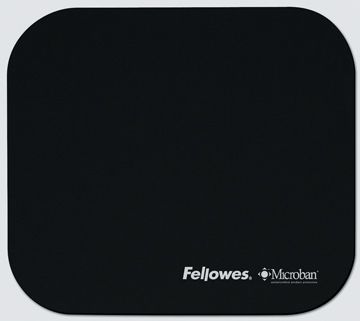 Mouse pad Fellowes 5933907, sipërfaqe poliestër, bazë gome kundër rrëshqitjes, i zi