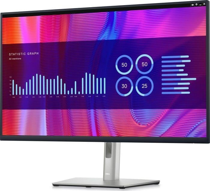 Monitor Dell P3223DE, 31.5", 2560x1440 (WQHD), i zi/argjend