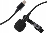 Mikrofon lavalier Puluz PU425, USB C, me kondensator, i zi