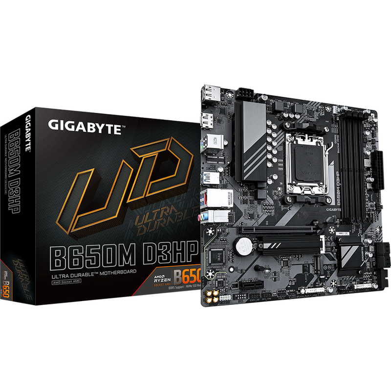 Pllakë amë Gigabyte B650M D3HP, DDR5, PCIe 4.0, e zezë