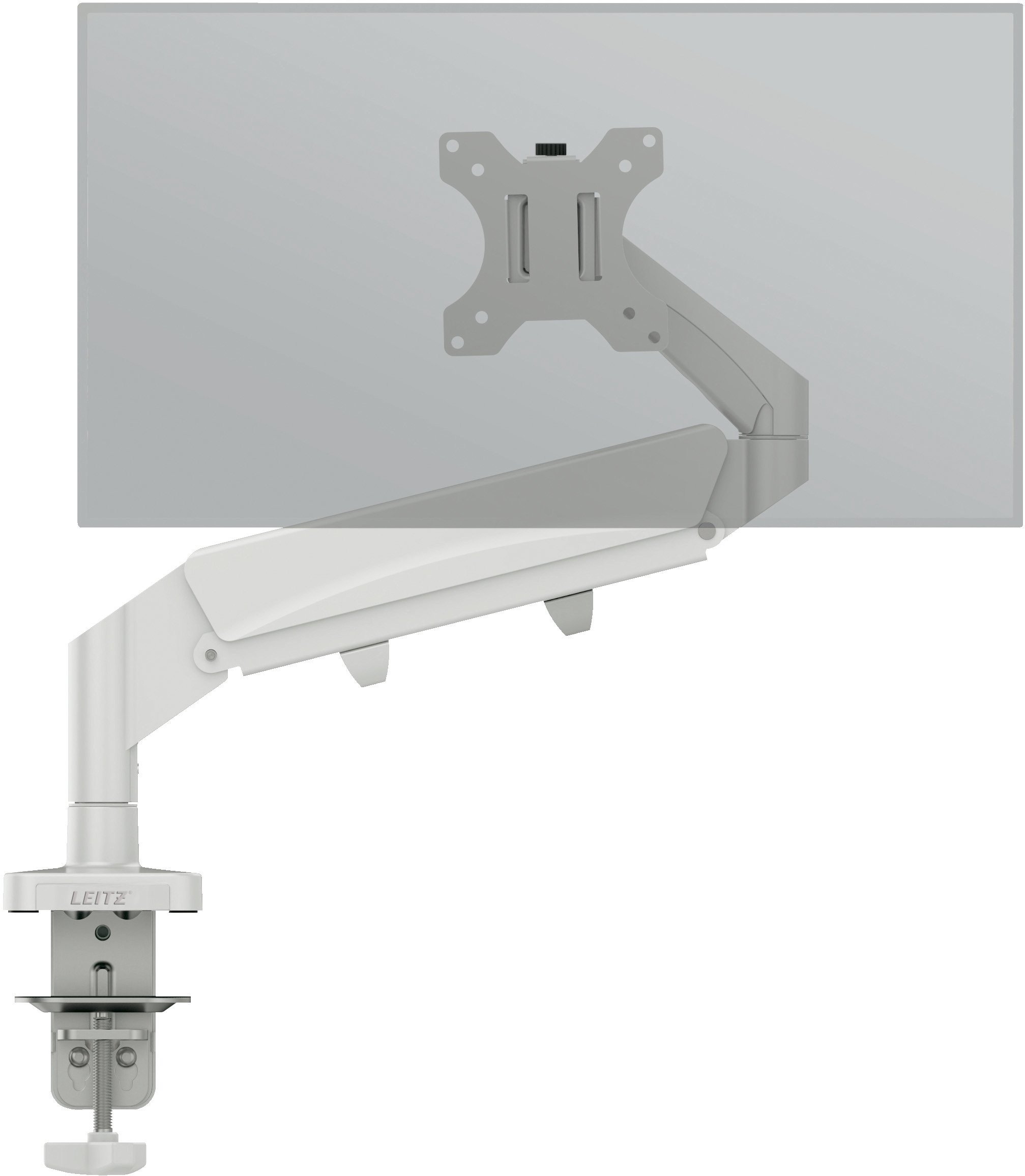 Krah monitori Leitz Ergo Space Saving, një monitor, gri e hapur