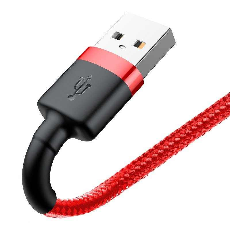 Kabllo USB Baseus USB A në Lightning, 0.5 m, 2.4A, e kuqe