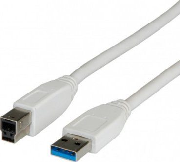 Kabllo USB STANDARD 3.2 Gen 1, Type A në B, 0.8 m, bezhë