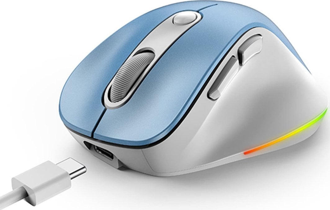 Maus Genius Ergo 9000S Pro, i kaltër / i bardhë