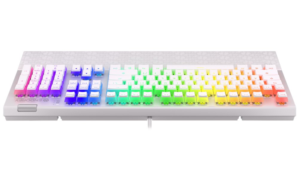 Tastierë mekanike ENDORFY Omnis Pudding Onyx White, QWERTY, Kailh Brown RGB, e bardhë