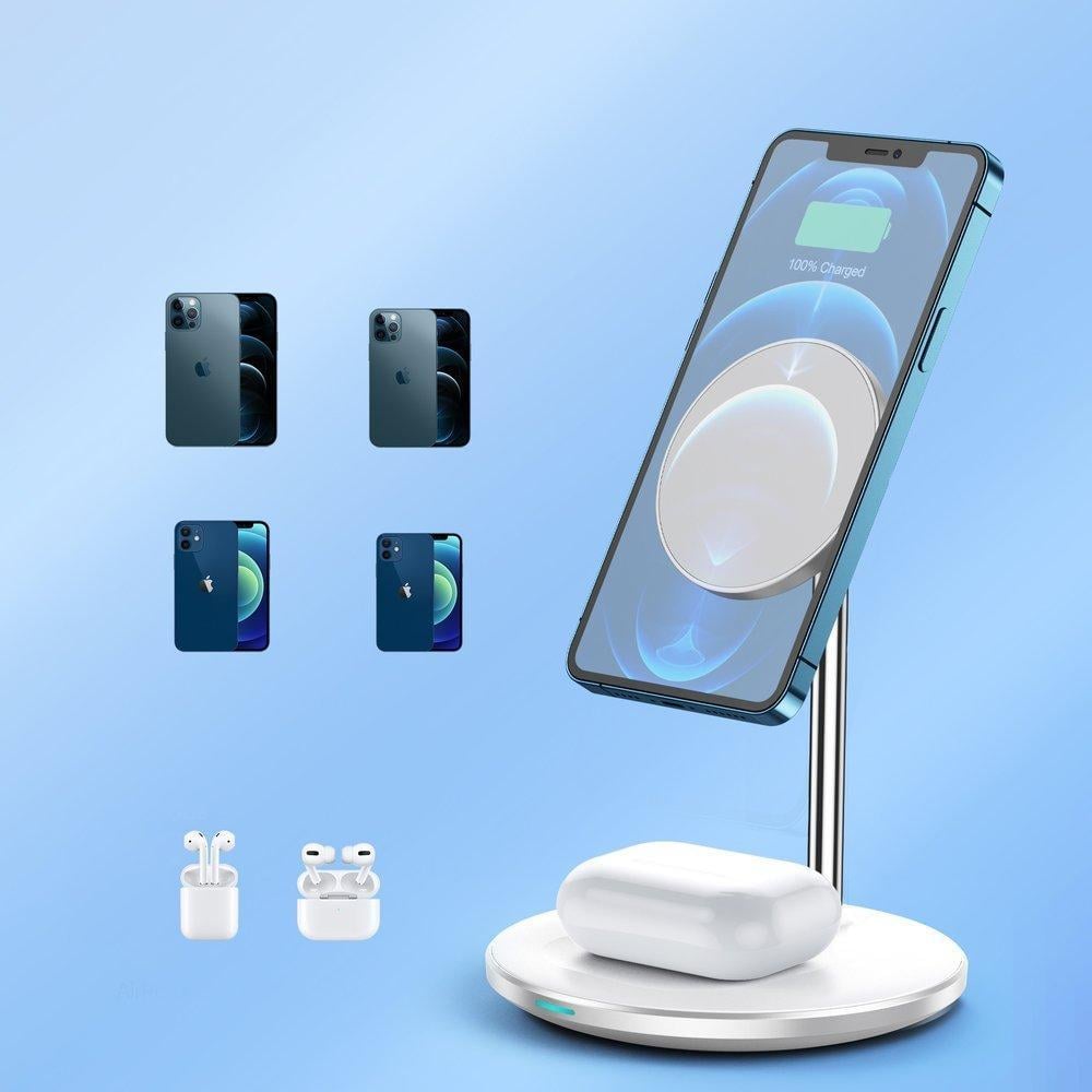 Karikues wireless Choetech T581-F, 15W, MagSafe, argjendtë
