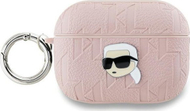 Mbulesë Karl Lagerfeld Monogram Karl Head për AirPods Pro 2, silikoni, rozë
