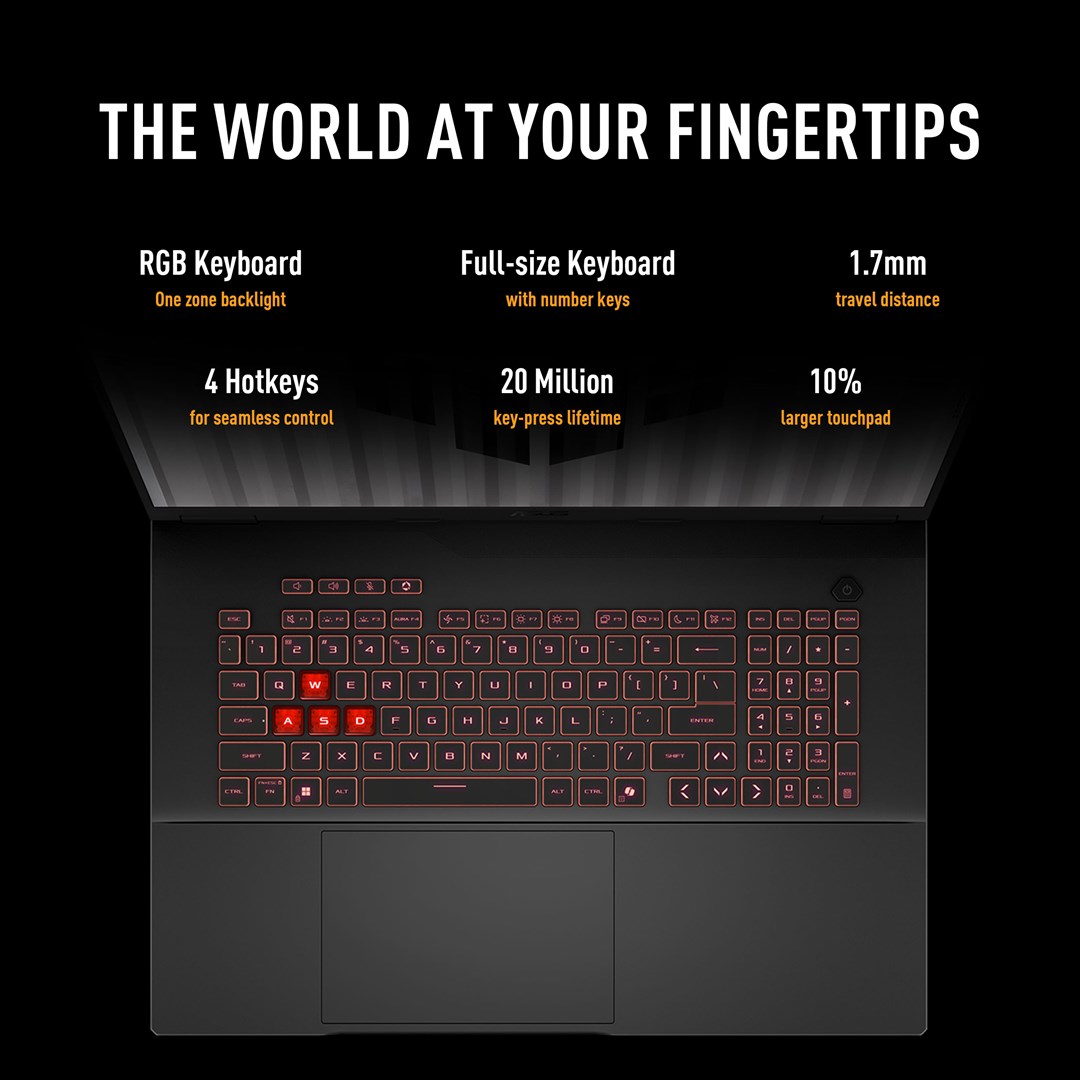 Laptop gaming ASUS TUF Gaming A18 FA808UM S9058, 18", Ryzen 7, RTX, i zi