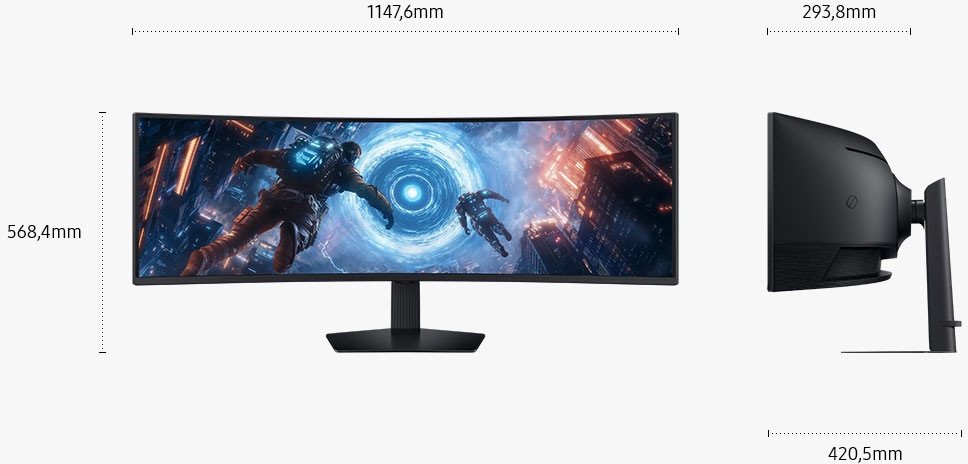 Monitor gaming Samsung Odyssey G9 S49FG912EU, 49", Dual QHD, i zi