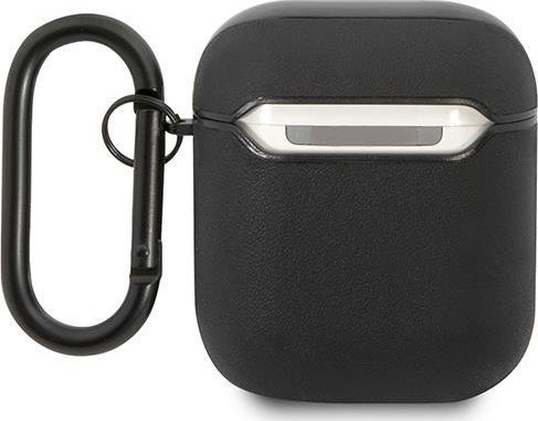 Навлака Mercedes AMG Leather Big Logo за AirPods, кожа, за генерација 1 и 2, црна