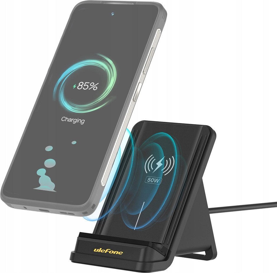 Karikues wireless UleFone 50W, stand, i zi