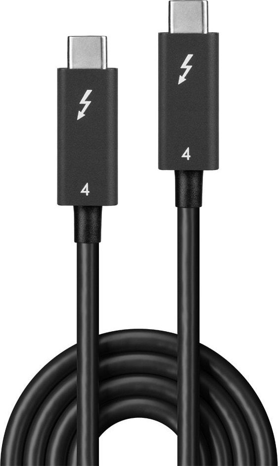 Kabllo Lindy Thunderbolt 4, 2m, 40Gbps, e zezë