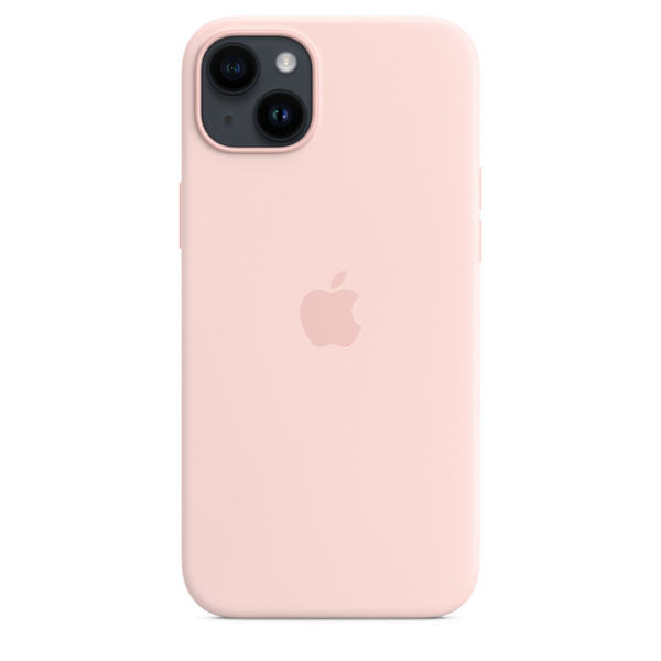Apple iPhone 14 Plus Silicone Case me MagSafe, Chalk Pink