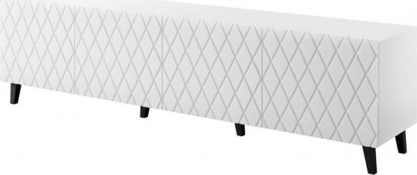 Kredencë TV Bed Meble Asti, 200x42x52 cm, e bardhë mat