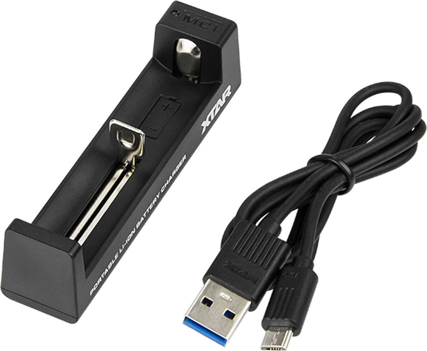 Полнач за батерии Xtar MC1, USB C, за 18650 и 21700, црн