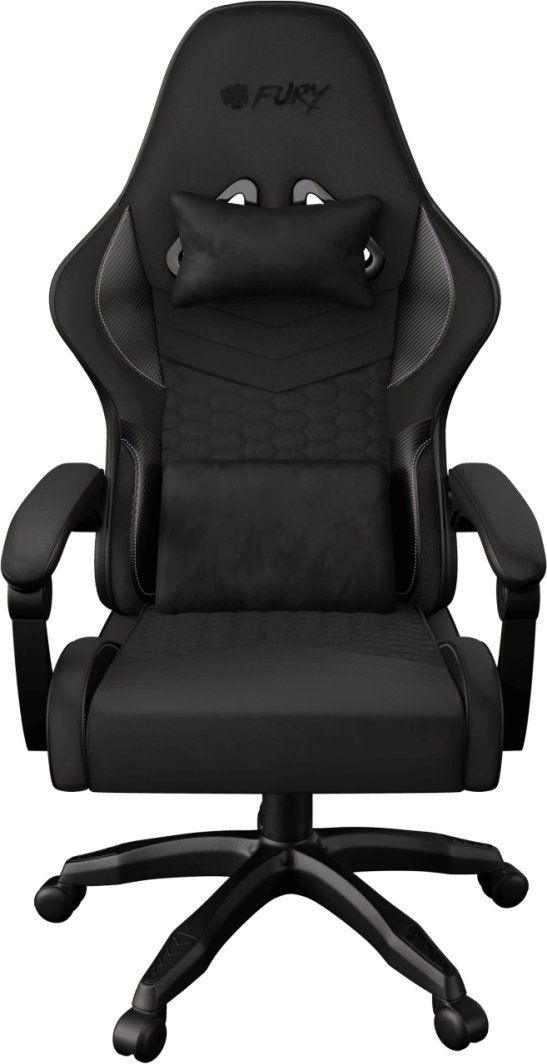 Karrige gaming Fury Shinai S4, ergonomike, me jastëkë veluri, e zezë