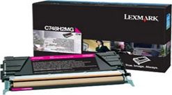 Toner Lexmark C748H2MG, magenta, kapacitet i lartë, origjinal
