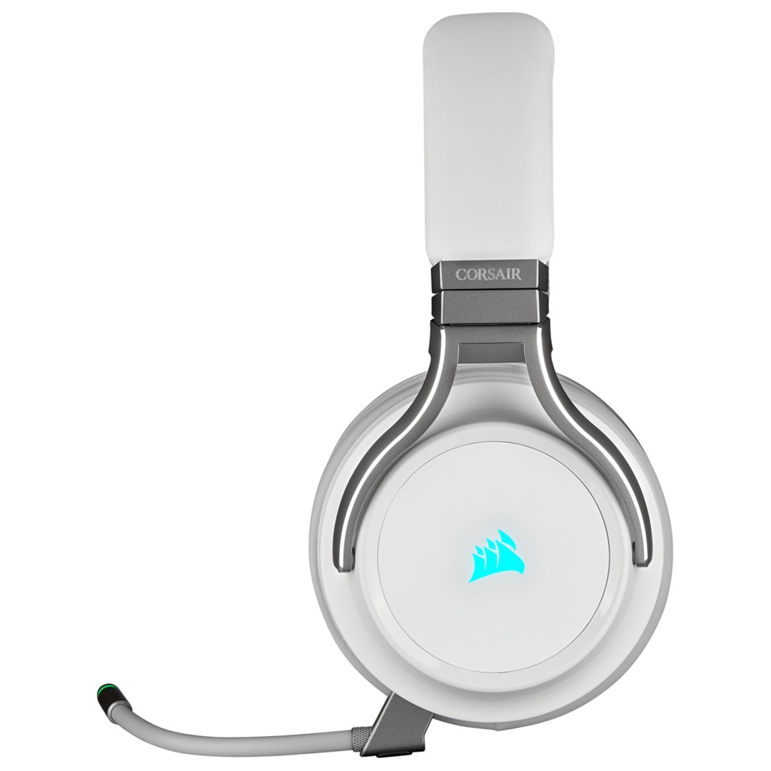 Kufje wireless Corsair Virtuoso RGB, 50mm, 7.1 surround, të bardha