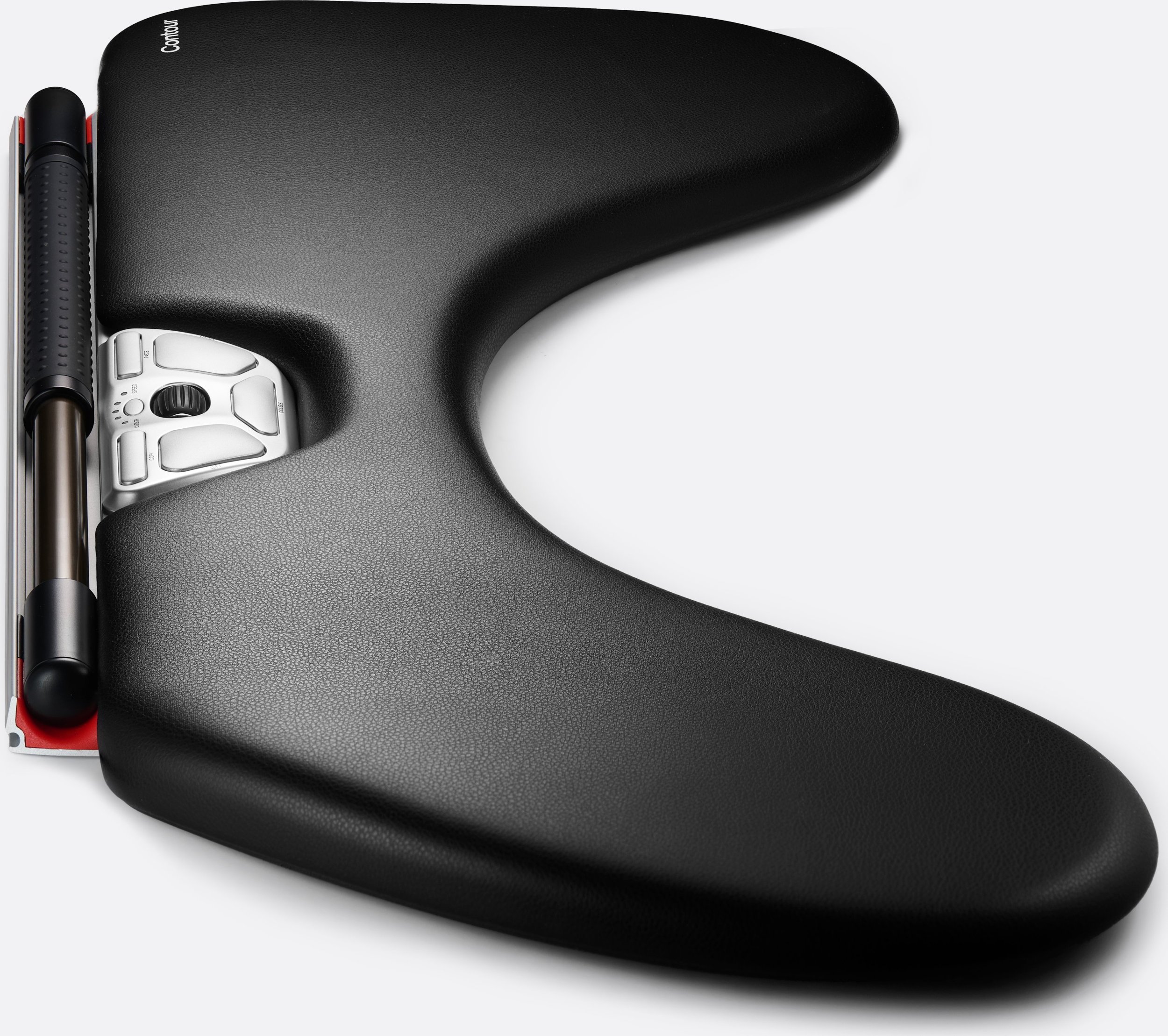 Mbështetëse ergonomike Contour Design RollerMouse Arm Support Red, për kyçe dhe krahë, e zezë