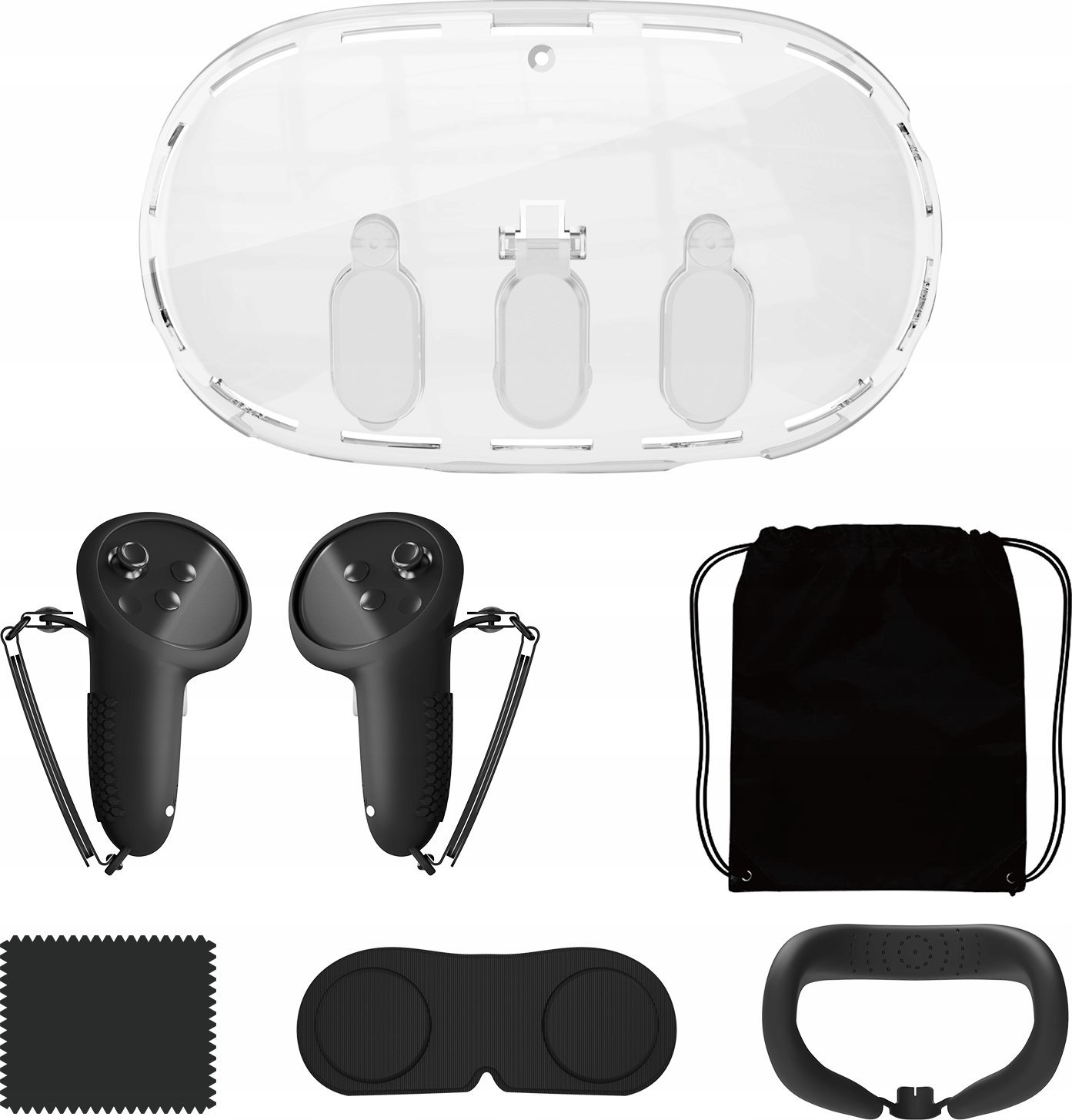 Set aksesorësh VR JYS, për Meta Quest 3 MQ011, etui mbrojtëse, e zezë