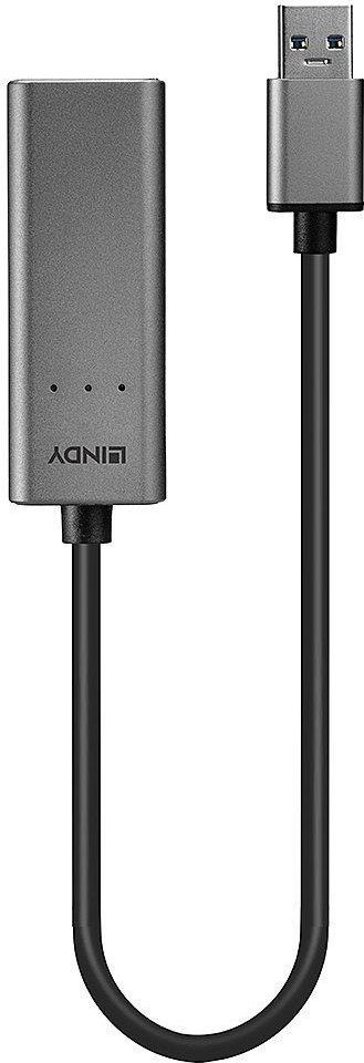 Adaptor rrjeti Lindy USB 3.0 në Ethernet, 1Gbps, i zi