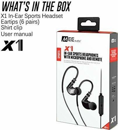 Dëgjuese MEE audio X1 (MEE-X1-GYBK), të zeza