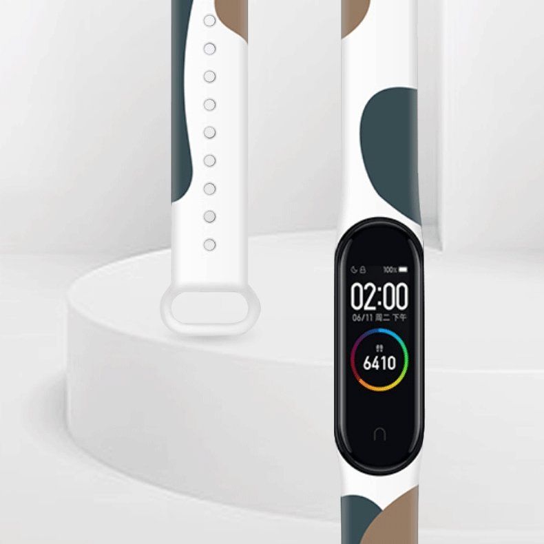 Rrip silikoni Hurtel Strap Camo për Xiaomi Mi Band 4 Mi Band 3, dizajn camo, i shumëngjyrshëm
