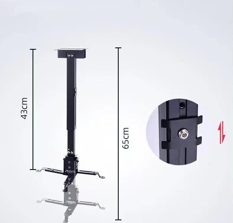 Mbajtëse projektori universale, montim tavan dhe mur, deri 25 kg, e zezë