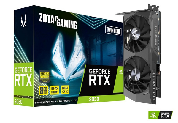 [OUTLET] Kartë grafike Zotac Gaming Geforce RTX 3050 Twin Edge 8GB