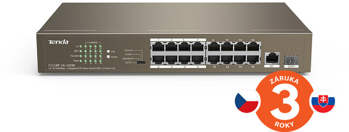 Switch Tenda TEF1118P-16-150W