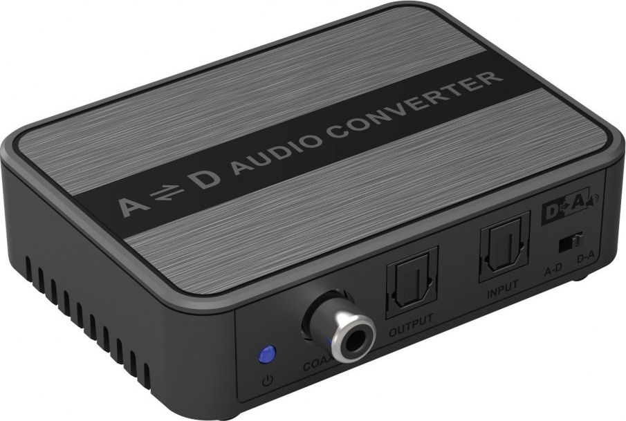 Konvertues audio dypalësh Wavelink, koaksial dhe optik në RCA 3.5mm, S PDIF, i zi