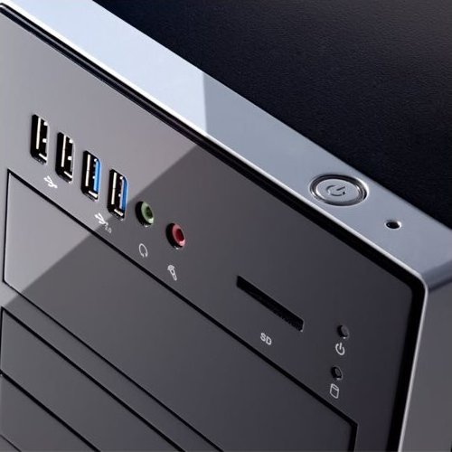 Kompjuter desktop Terra PC Home 6000, USB të shumta, kasa, i zi