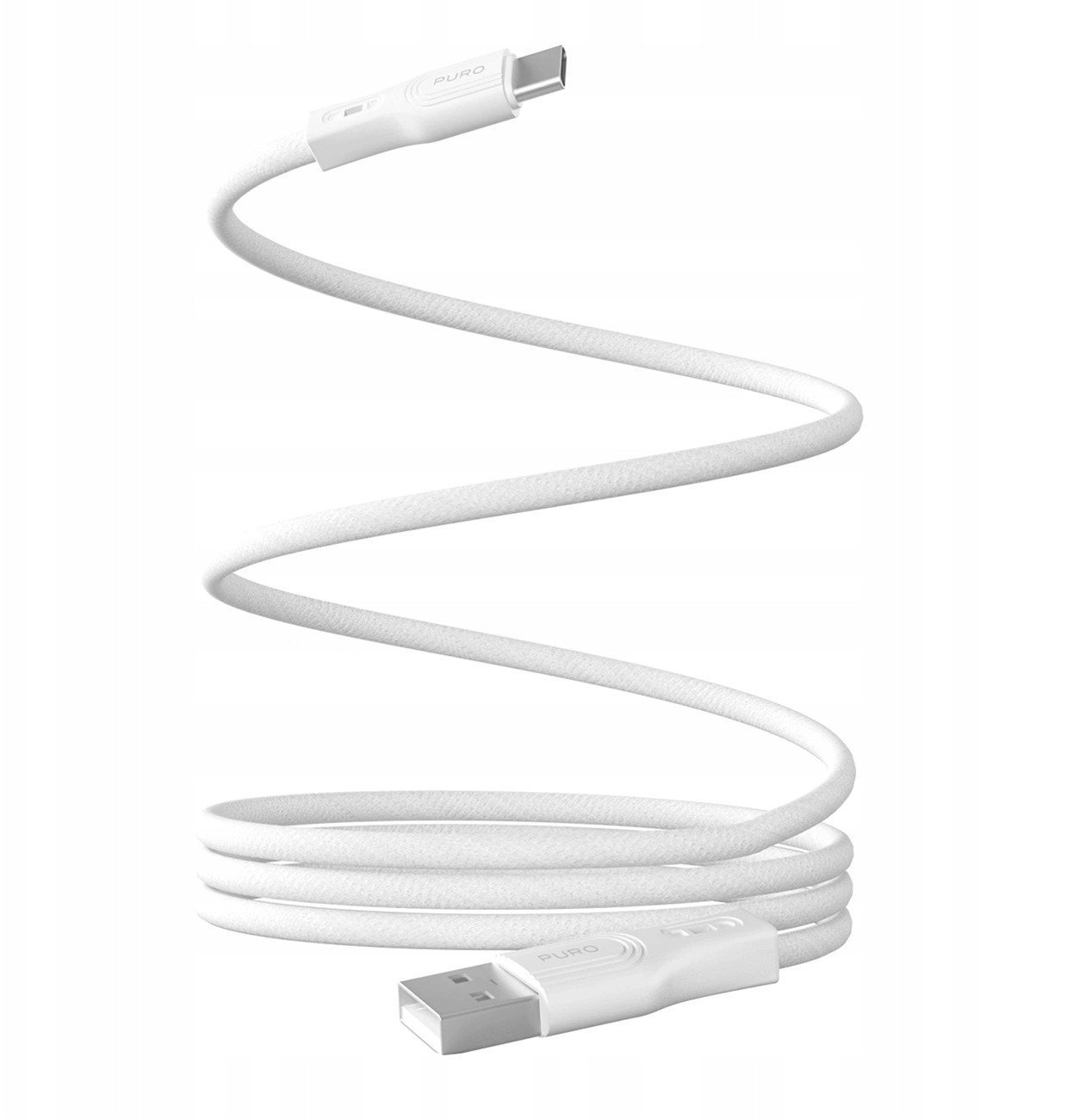 Kabllo USB Puro Magnetic 10W, USB A në USB C, 1m, e bardhë